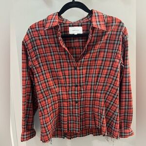 CURRENT Elliott  cotton twill pintucked shirt